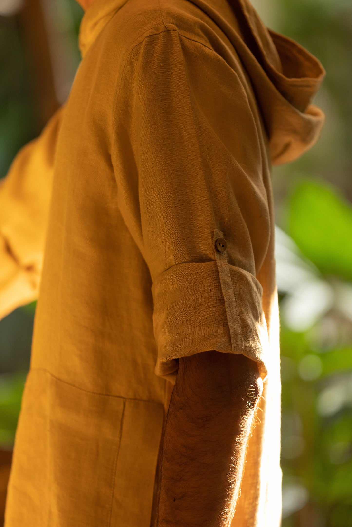 Holy Hood - Naturally Dyed Hemp Hoodie - Shades of twig brown