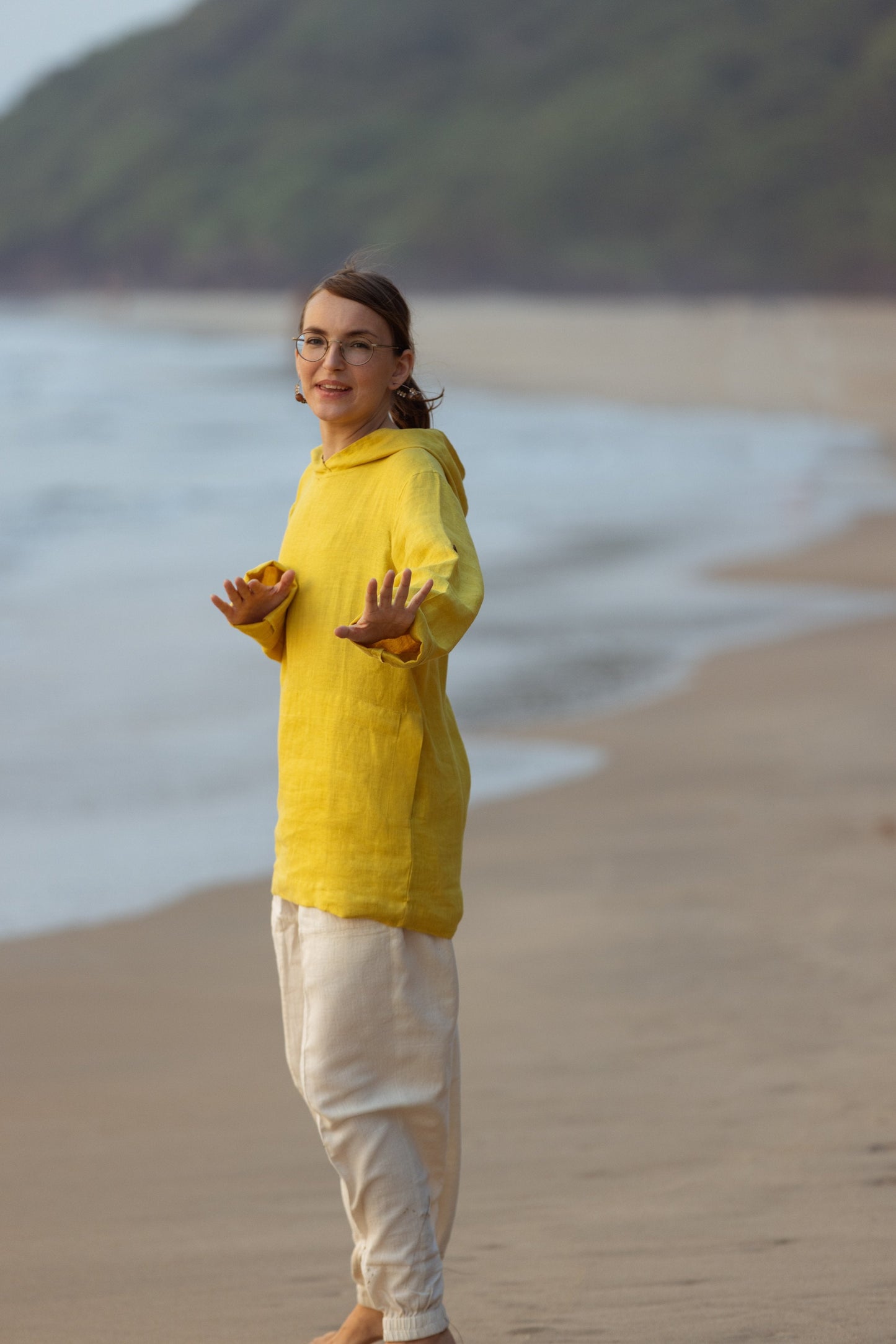 Holy Hood - Naturally Dyed Hemp Hoodie - Sun Yellow