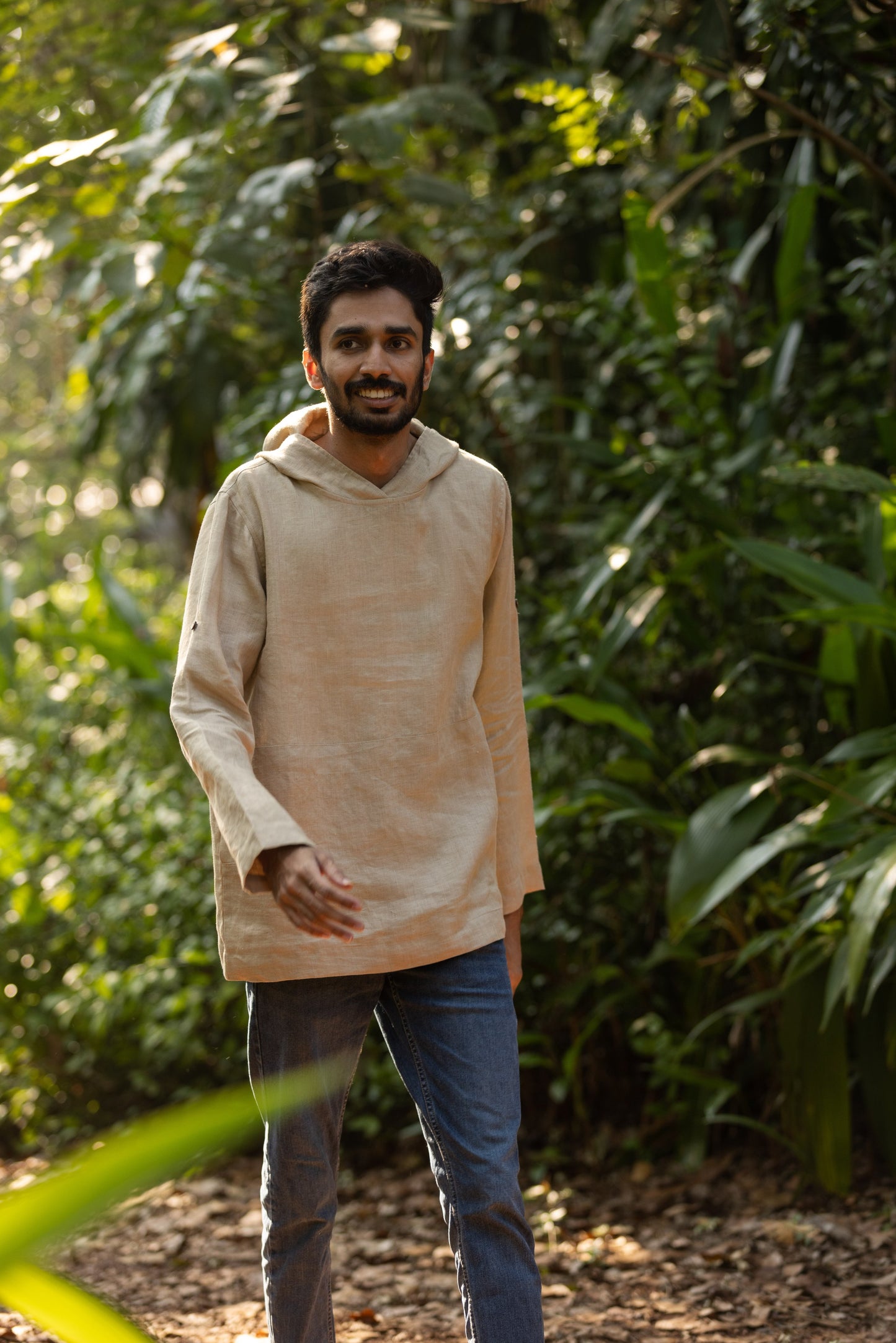 Holy Hood - Naturally Dyed Hemp Hoodie - Shades of twig brown